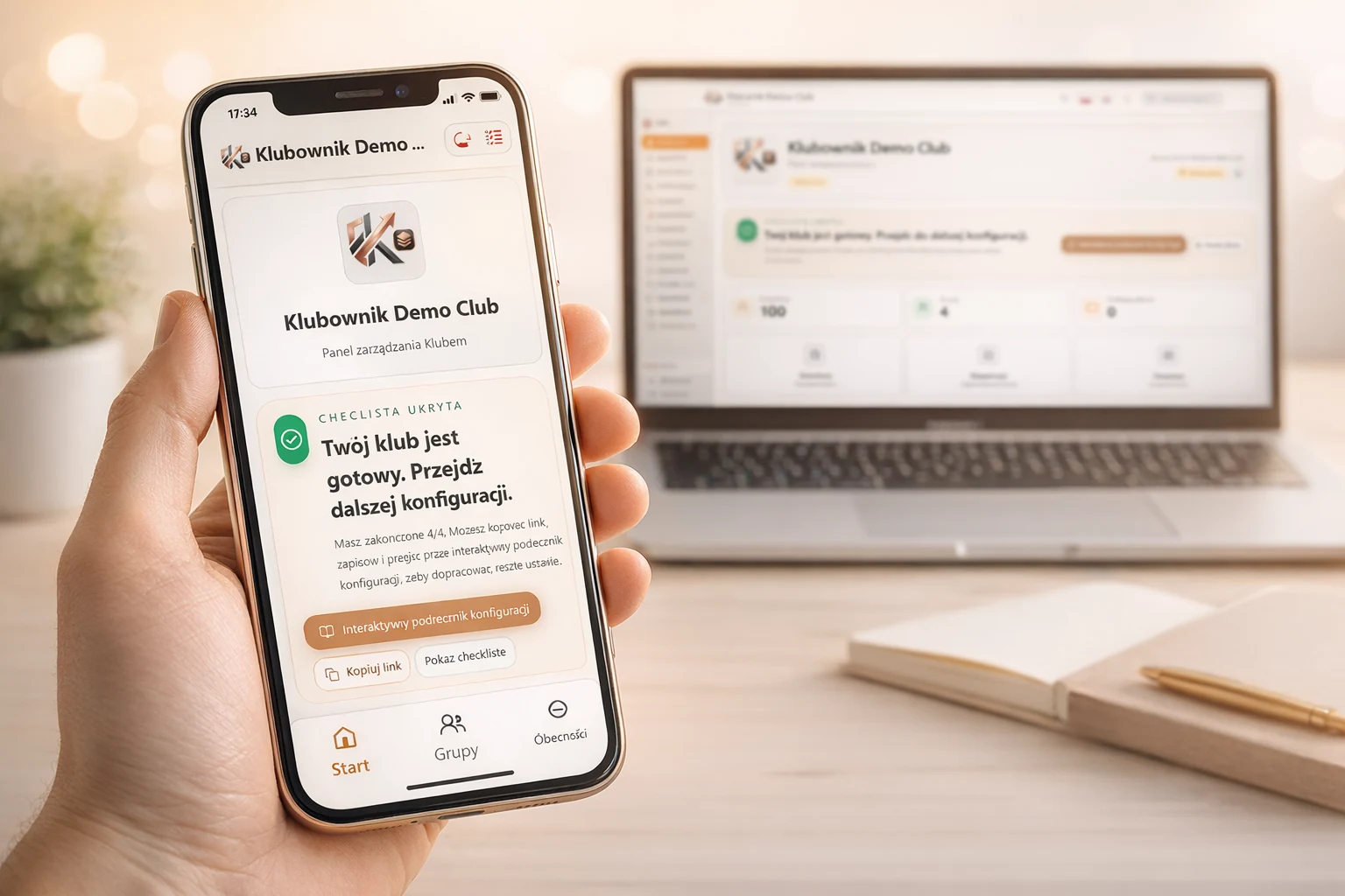 Program do zarządzania klubem sportowym Klubownik — panel admina i aplikacja mobilna