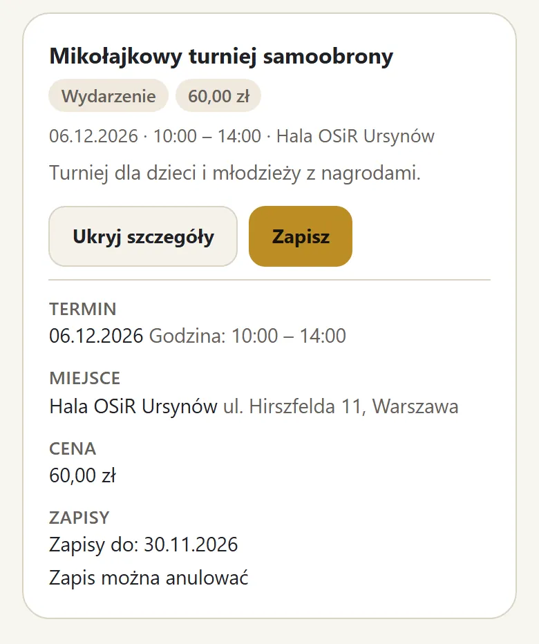 Szczegóły wydarzenia