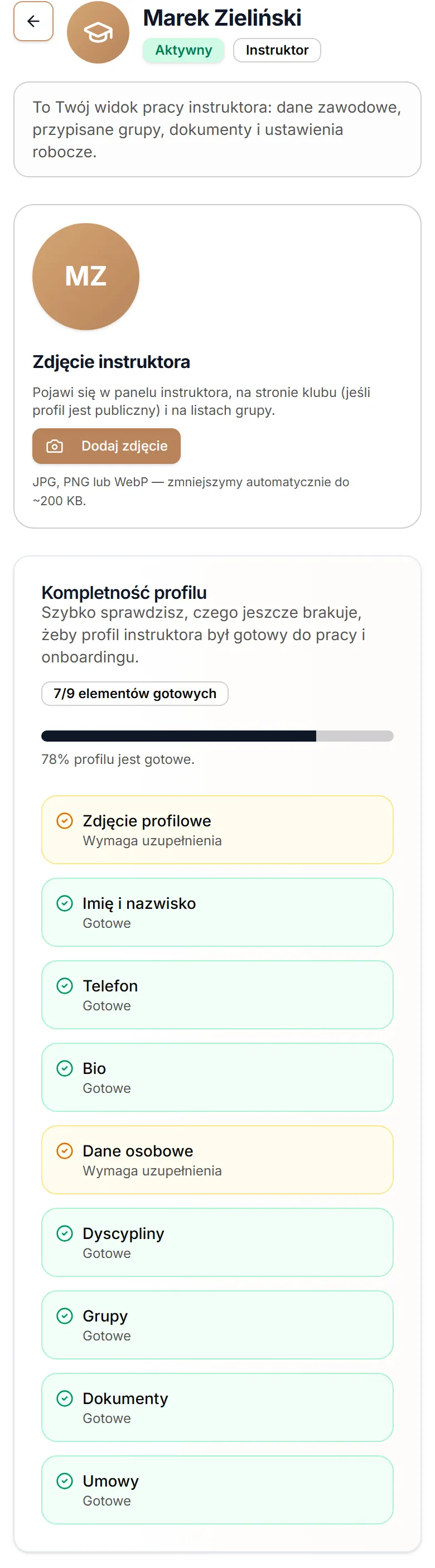 Zdjęcie i kompletność profilu