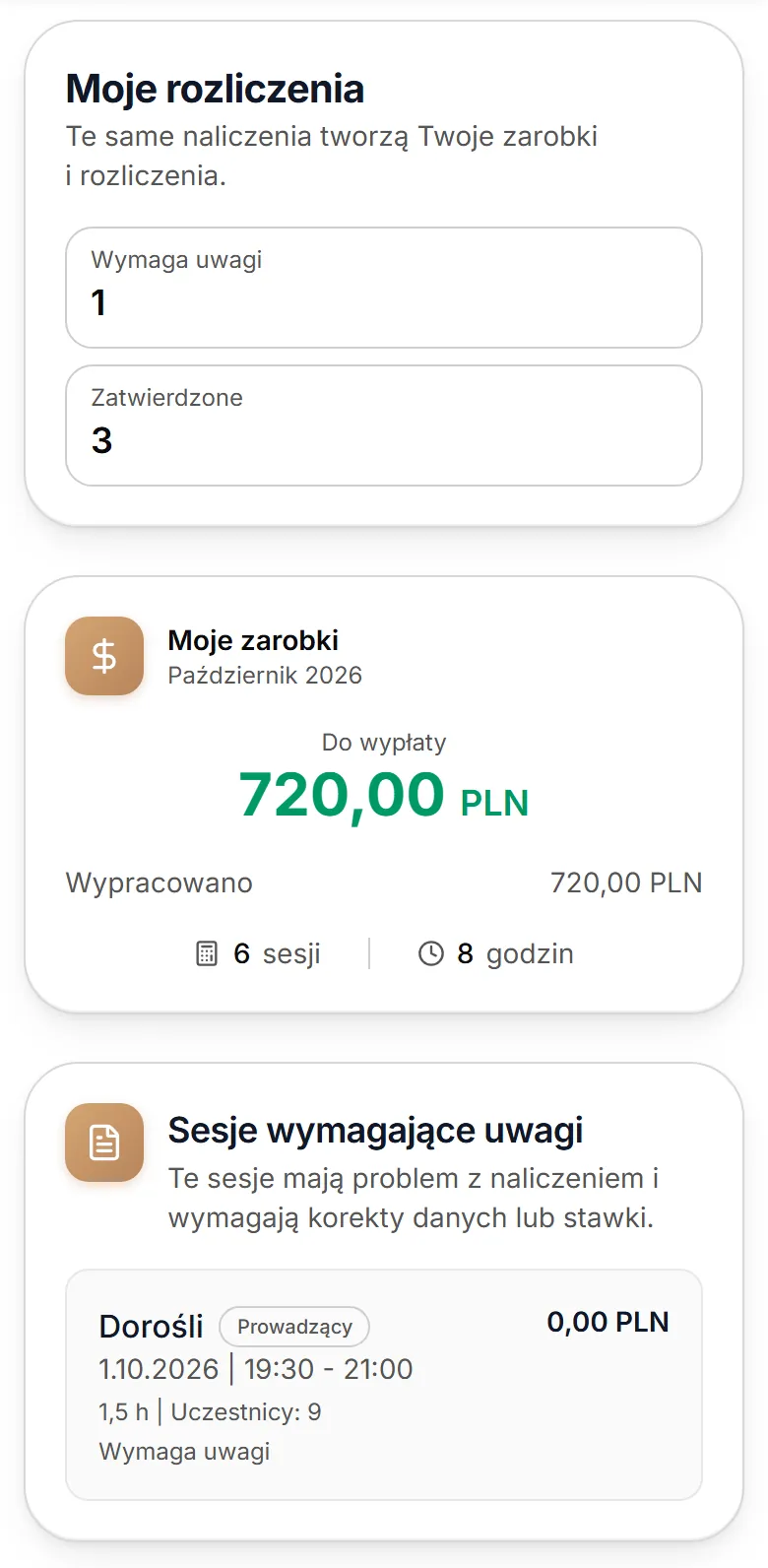 Zarobki w tym miesiącu i zajęcia do poprawki