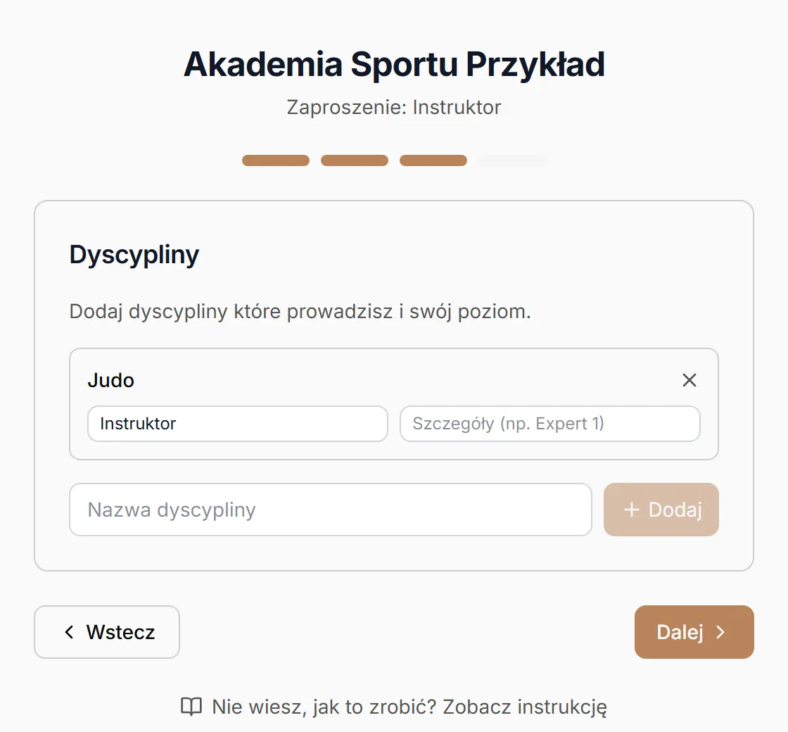 Kreator — dyscypliny