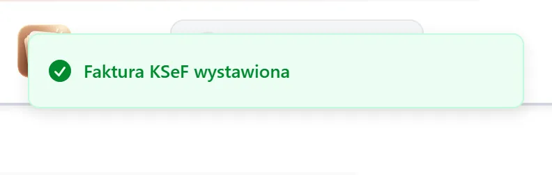 Faktura KSeF wystawiona