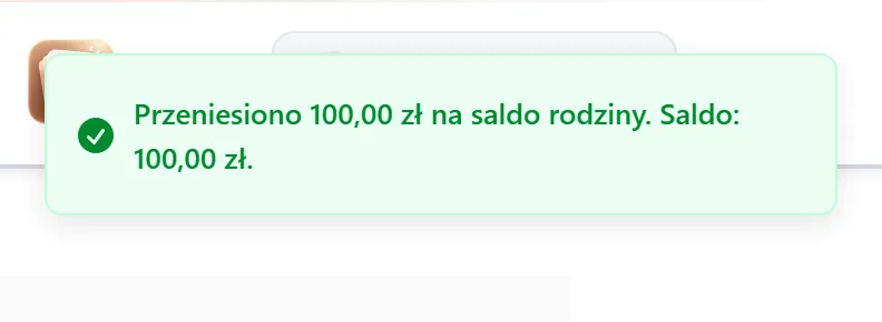 Kwota przeniesiona na saldo rodziny