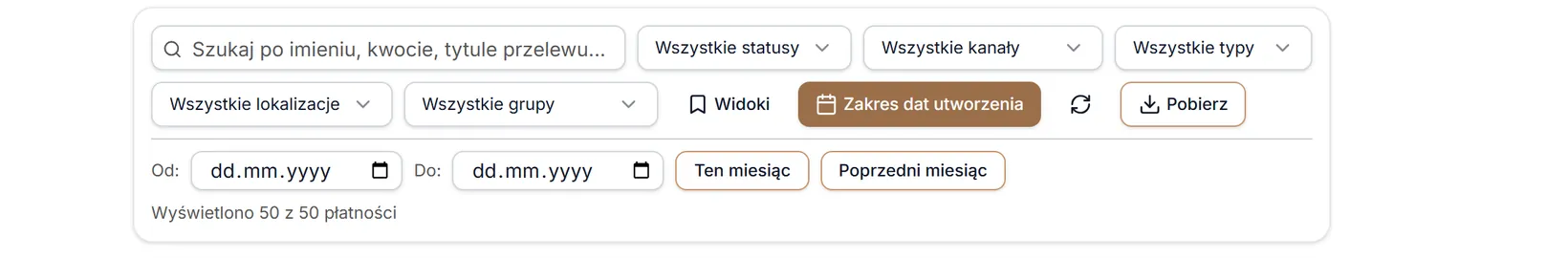 Wiersz zakresu dat