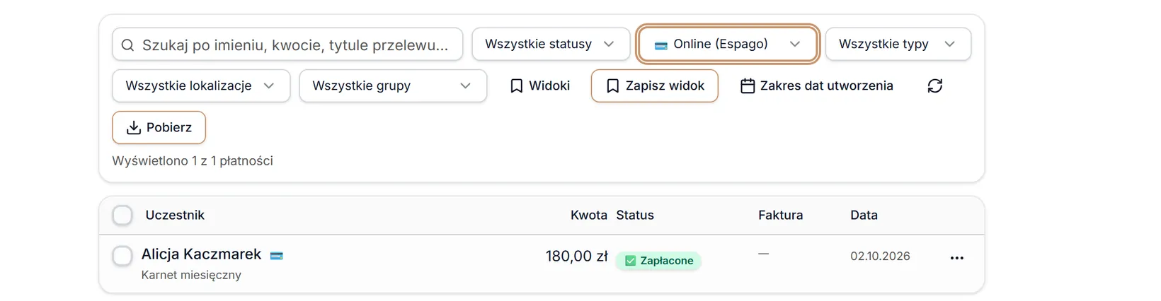 Kanał: Online (Espago)