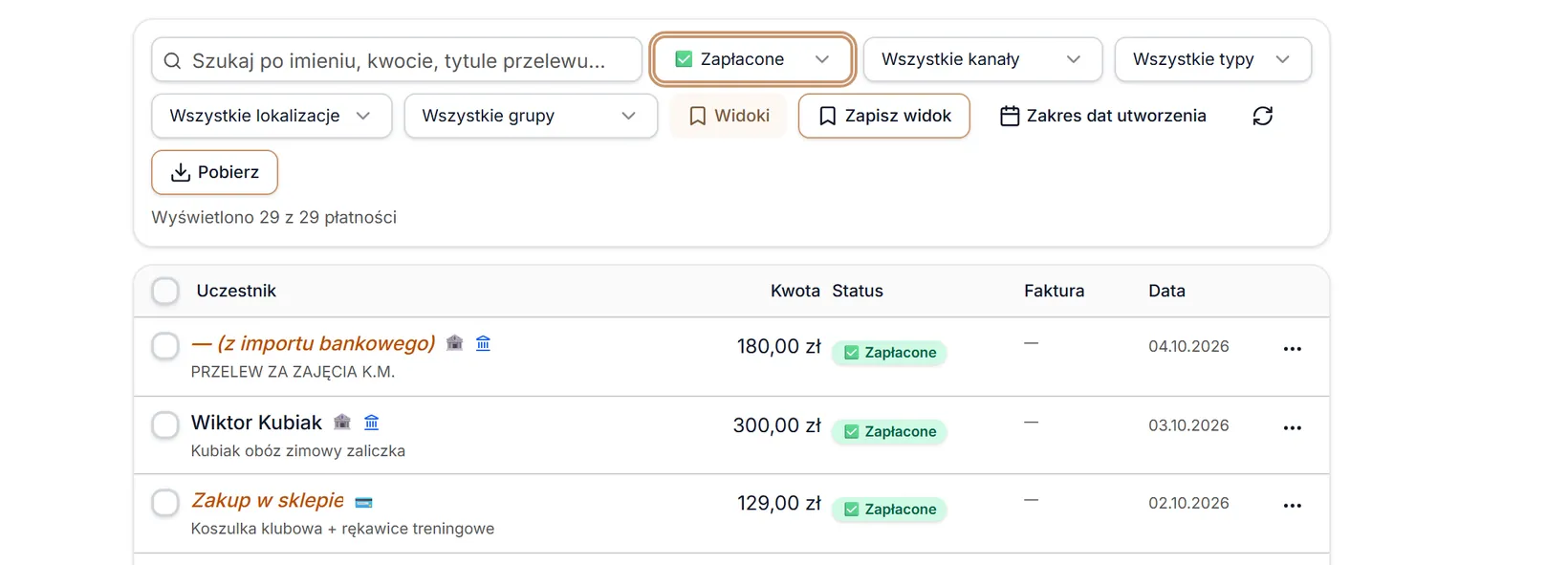 Status: Zapłacone