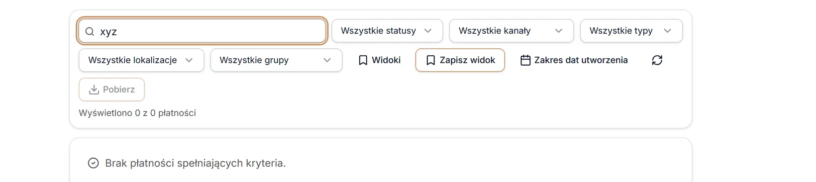 Szukajka bez wyników