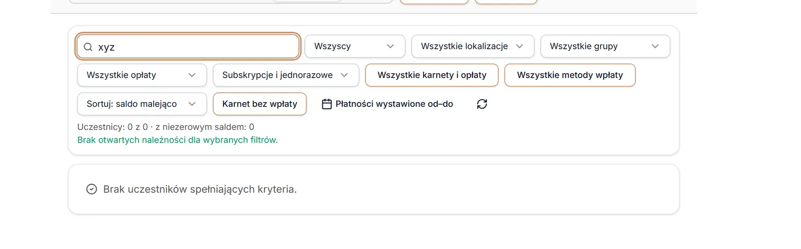 Wyszukiwanie bez wyników