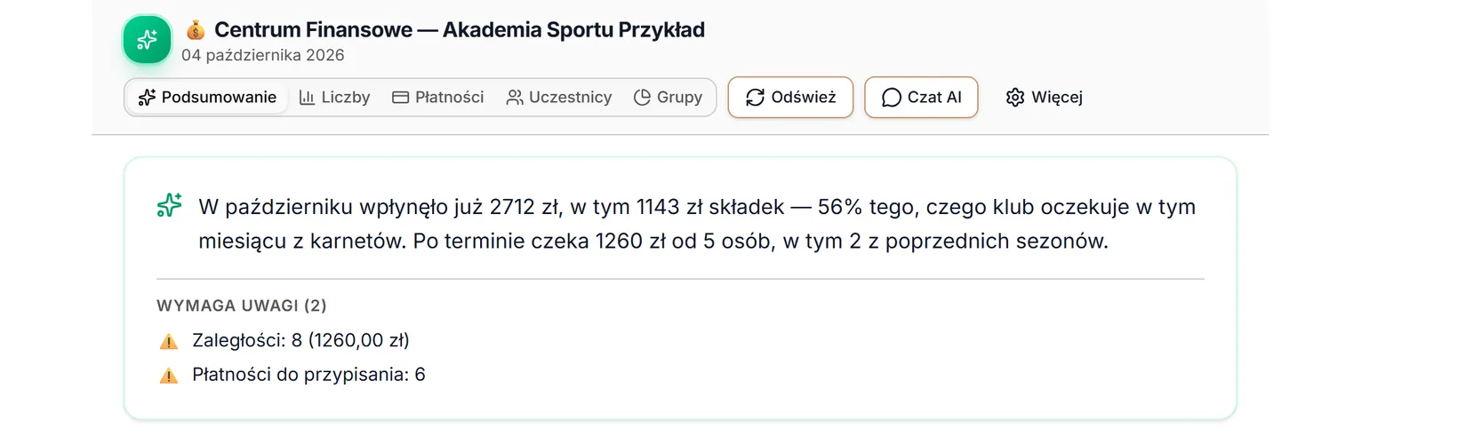 Widok Podsumowanie