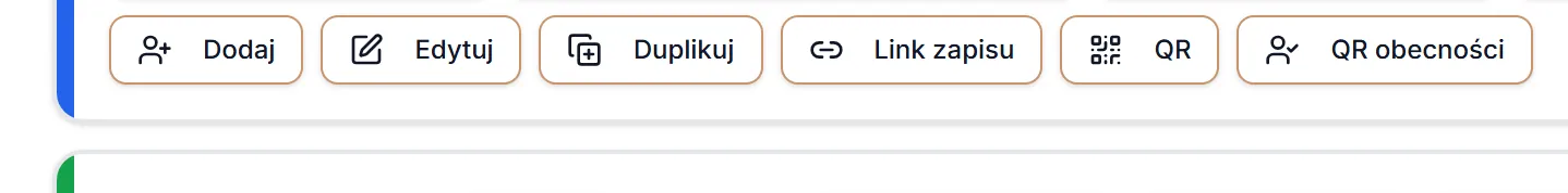 Drugi rząd przycisków na karcie