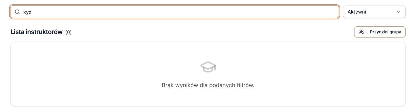 Wyszukiwanie bez wyników