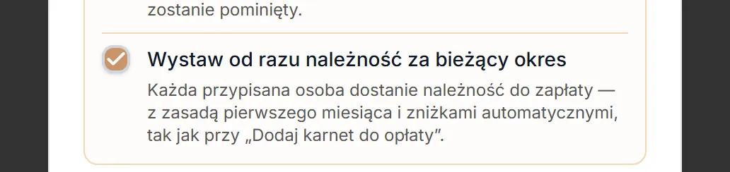 Wystaw od razu należność za bieżący okres
