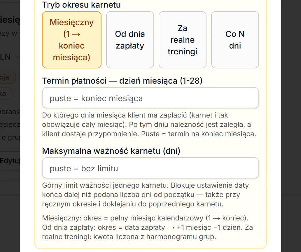 Tryb okresu: Miesięczny