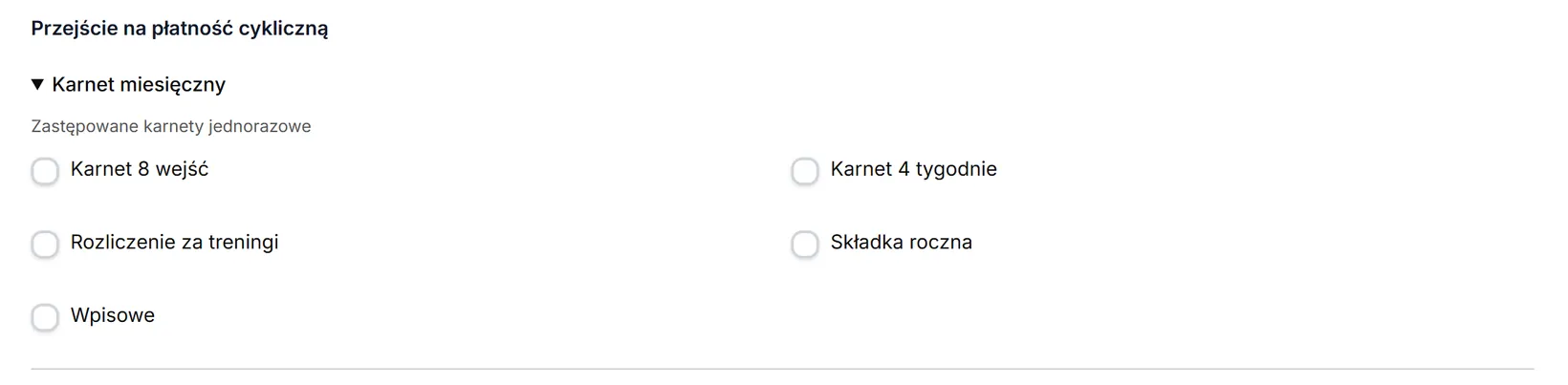 Zastępowane karnety jednorazowe