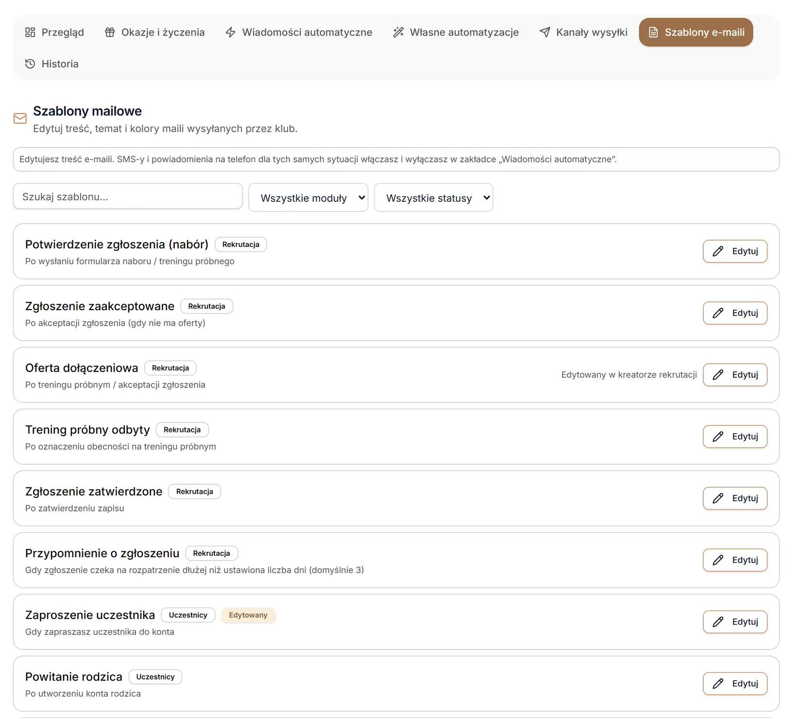 Szablony e-maili