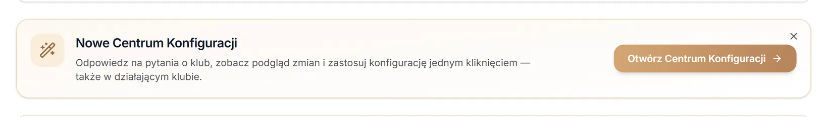 Baner „Nowe Centrum Konfiguracji”