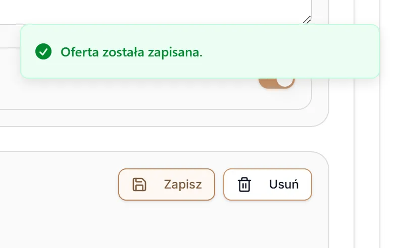 Oferta zapisana
