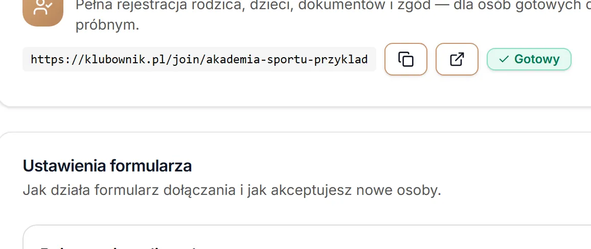Formularz gotowy