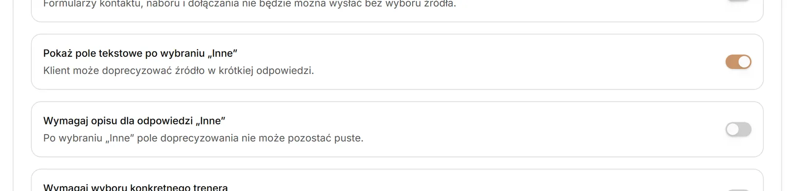 Opis odpowiedzi „Inne”