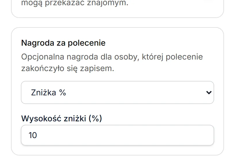 Nagroda: zniżka