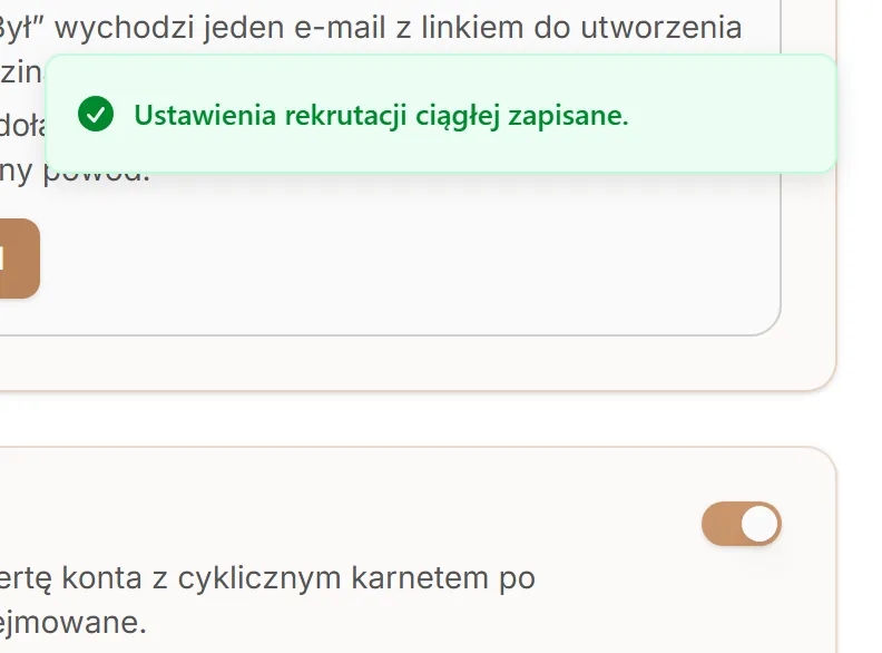 Automatyczny przepływ włączony