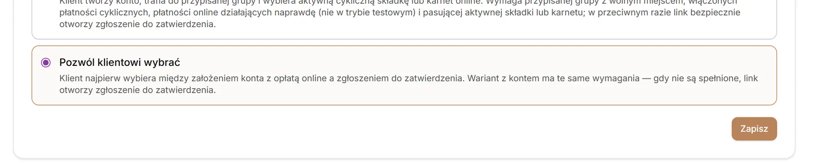 Ścieżka: wybór klienta