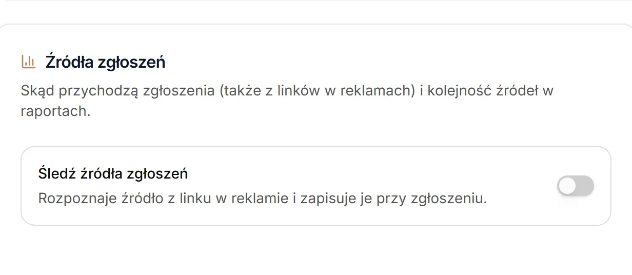 Śledzenie źródeł wyłączone