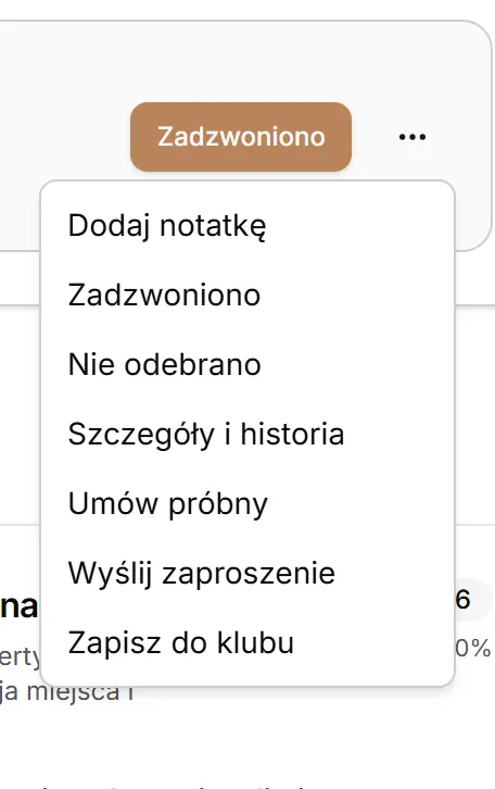 Menu zgłoszenia utraconego