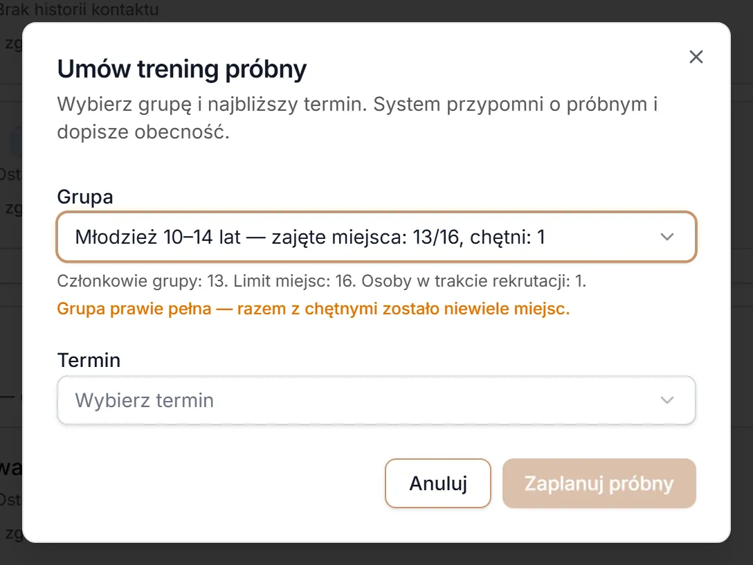 Grupa prawie pełna