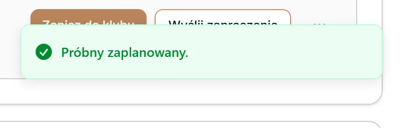 Próbny zaplanowany