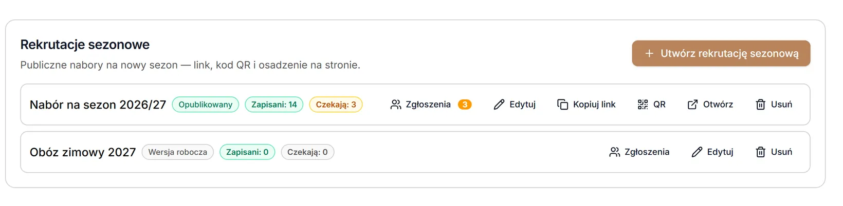 Rekrutacje sezonowe