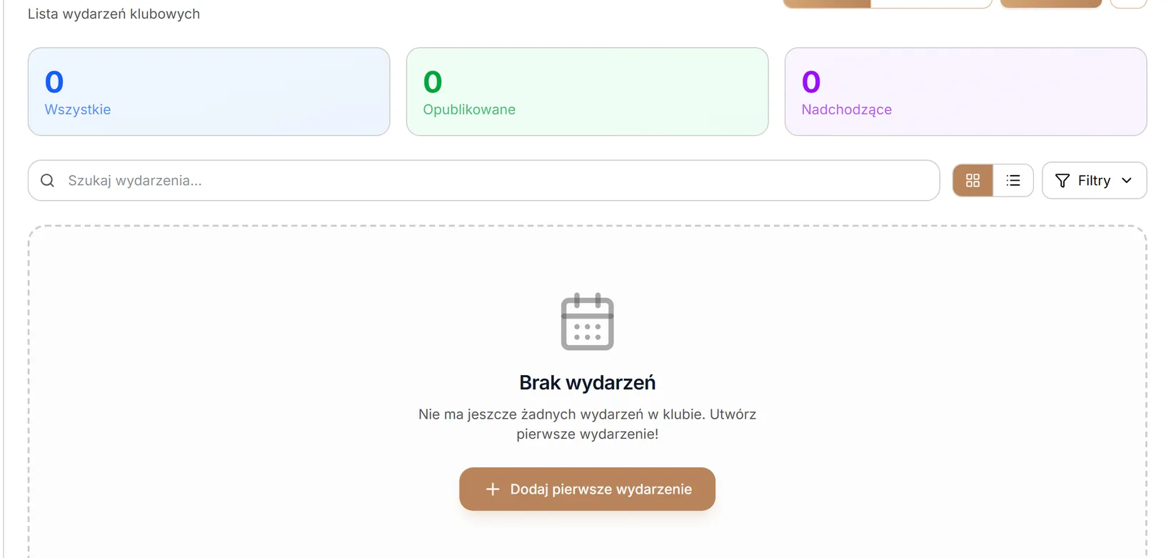 Klub bez wydarzeń