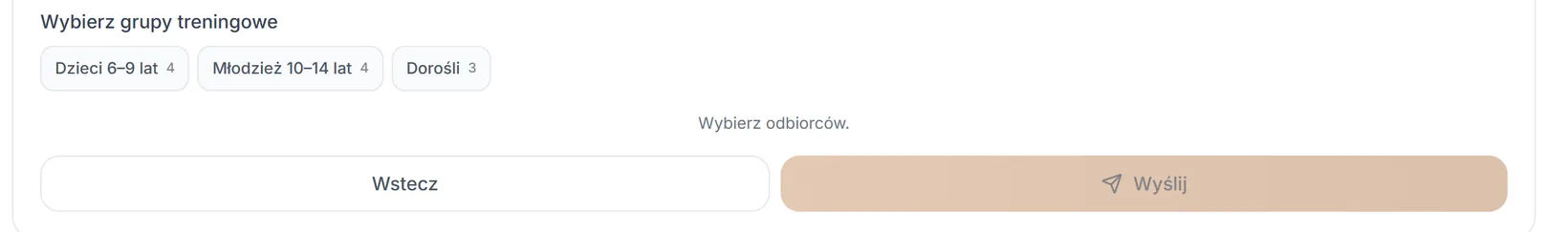 Brak wybranych odbiorców